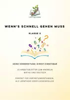 Vorschau - Arbeitsblätter - Wenn's schnell gehen muss - Deckblatt