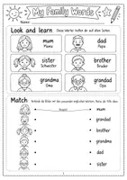 Vorschau - Arbeitsblätter - My Family - Mini-Arbeitsheft für den Englischunterricht - Seite 1