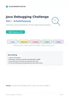 Vorschau - Arbeitsblätter - Java Debugging Challenge – Sek I - Deckblatt