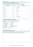 Vorschau - Arbeitsblätter - Arbeitsblatt Englisch Klasse 5 – Präpositionen des Ortes verwenden - Seite 1