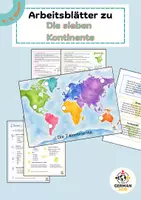 Προεπισκόπηση - Φύλλα εργασίας - Die 7 Kontinente - Arbeitsblätter - Εξώφυλλο