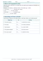Vorschau - Arbeitsblätter - Arbeitsblatt Englisch Klasse 6 – Simple Past regelmäßiger Verben bilden - Seite 1