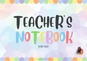 Vista previa - Para docentes: organización, planificación y formación - PRINTABLE TEACHE'S NOTEBOOK 26/27 - página 1