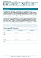 Vorschau - Arbeitsblätter - Arbeitsblatt Englisch Klasse 6 – Steigerungsformen von Adjektiven bilden - Deckblatt