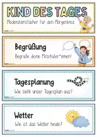 Vorschau - Poster - "Kind des Tages" - SET für den Morgenkreis, Moderationskarten, Wetter, Zählmaschine - Seite 2