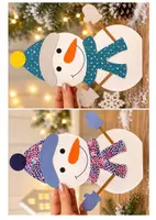 Vorschau - Mal- und Bastelvorlagen - Schneemann Bastelvorlage Fensterbild Kunststunde - Seite 1