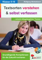 Vorschau - Arbeitsblätter - Textsorten verstehen und selbst verfassen | Deutsch Klasse 5-10 Sekundarstufe | Bewerbung, Erörterung, Stellungnahme, Bericht, Inhaltsangabe, Lebenslauf | differenzierte Arbeitsblätter Kopiervorlagen mit Lösungen - Deckblatt