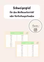 Vorschau - Spiele - Mathe: Schweigespiel - Deckblatt