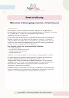 Vorschau - Arbeitsblätter - Menschen in Bewegung zeichnen - erste Skizzen - Seite 1