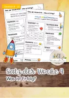 Vorschau - Arbeitsblätter - Satz der Woche 4_Klasse 8-10 - Deckblatt
