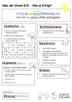 Vorschau - Arbeitsblätter - Satz der Woche 4_Klasse 8-10 - Seite 3