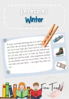 Vorschau - Spiele - Lesespiel: Klammerkarten Winter - Deckblatt