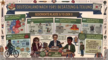 Vorschau - Unterrichtsreihen - Deutschland nach 1945: Besatzung & Teilung | Klasse 9/10 - Deckblatt