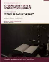 Vorschau - Arbeitsblätter - Kleist: Der zerbrochne Krug – Wenn Sprache verrät | Pragmatik-Klausur + EWH - Deckblatt