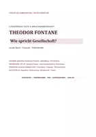 Vorschau - Arbeitsblätter - Sprache und Kommunikation in analogen und digitalen Medien - Fontane: Effi Briest – Wie spricht Gesellschaft? | Soziolinguistik-Klausur + EWH - Seite 1