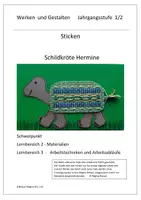 Vorschau - Stundenentwürfe - Sticken - gebunden Schildkröte Hermine - Seite 1
