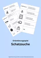 Vorschau - Spiele - Schatzsuche Orientierungsspiel mit Lösungen - Deckblatt
