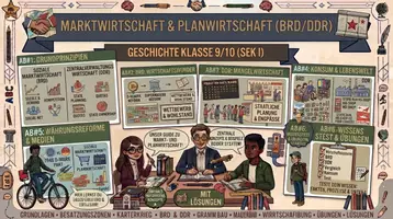 Vorschau - Unterrichtsreihen - Marktwirtschaft & Planwirtschaft (BRD/DDR) | Klasse 9/10 - Deckblatt