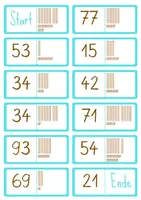 Vorschau - Spiele - Zahlen-Domino mit Dienes-Material bis 100 | Zahlen & Zahlwörter - Seite 2