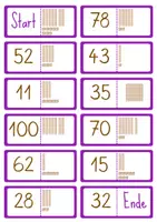 Vorschau - Spiele - Zahlen-Domino mit Dienes-Material bis 100 | Zahlen & Zahlwörter - Seite 3