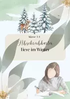 Vorschau - Arbeitsblätter - Abschreibkartei – Tiere im Winter | Deutsch & Sachunterricht Klasse 3/4 - Deckblatt