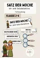 Vorschau - Arbeitsblätter - Satz der Woche: Materialpaket (Tafelaushänge und Arbeitsheft, Kl. 2-4) - Seite 1