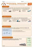 Vorschau - Unterrichtsreihen - Beschleunigung Rechentraining – Physik Sek I Arbeitsblätter inkl. Lösungen - Deckblatt