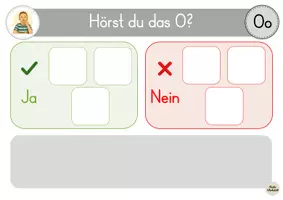 Vorschau - Arbeitsblätter - Klettaufgabe: Hörst du den Laut? O o – Laut hören & Lautposition bestimmen | Lautgebärden - Seite 2