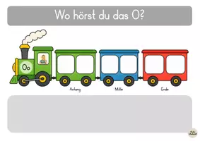 Vorschau - Arbeitsblätter - Klettaufgabe: Hörst du den Laut? O o – Laut hören & Lautposition bestimmen | Lautgebärden - Seite 3