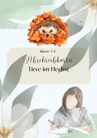 Vorschau - Arbeitsblätter - Abschreibkartei - Tiere im Herbst | Grundschule Deutsch & Sachunterricht - Deckblatt