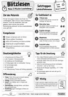 Vorschau - Arbeitsblätter - Blitzlesen Satztreppen | Leseflüssigkeit trainieren | Klasse 2/3 - Seite 1