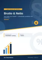 Vorschau - Arbeitsblätter - Brutto & Netto – Was bleibt vom Gehalt - Deckblatt