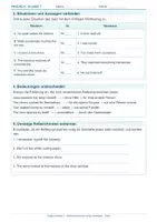 Vorschau - Arbeitsblätter - Arbeitsblatt Englisch Klasse 7 – Reflexivpronomen richtig verwenden - Seite 1