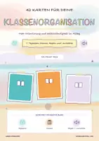 Vorschau - Poster - Klassenorganisation | 42 Karten - Deckblatt