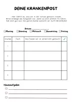Vorschau - Arbeitsblätter - Krankenpost / Krankenmappe - Seite 1