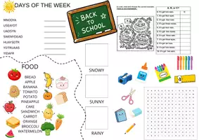 Vista previa - Juegos / Gamificación - ejercicios back to school - Portada