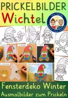 Vorschau - Stundenentwürfe - Kunst Wichtel Prickelbilder Fensterdeko Weihnachten - Deckblatt