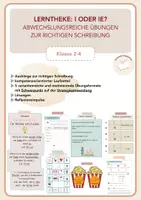 Vorschau - Stationenlernen - Lerntheke zu i und ie - Deckblatt