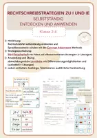 Vorschau - Unterrichtsreihen - Rechtschreibstrategien zu i und ie selbstständig entdecken und anwenden - Deckblatt