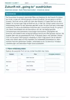 Vorschau - Arbeitsblätter - Arbeitsblatt Englisch Klasse 7 – Zukunft mit going to ausdrücken - Deckblatt