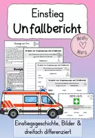 Vorschau - Arbeitsblätter - Unfallbericht – Einstieg dreifach differenziert | Deutsch Klasse 3/4 - Deckblatt