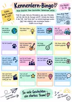 Vorschau - Arbeitsblätter - Kennenlern-Bingo nach den Sommerferien | Eisbrecher-Spiel für Klasse 6–8 | Kennenlernen & Klassengemeinschaft - Seite 1