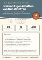 Vorschau - Klassenarbeiten - Klausur Chemie: Bau und Eigenschaften von Kunststoffen - Deckblatt