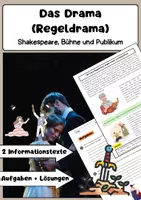 Vorschau - Arbeitsblätter - Das Drama (Regeldrama) Deutschunterricht & Theater - Deckblatt