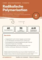 Vorschau - Klassenarbeiten - Klausur Chemie Q-Phase: Radikalische Polymerisation - Deckblatt