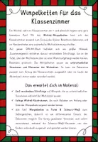 Vorschau - Mal- und Bastelvorlagen - Ein Wichtel zieht ein - Wimpelkette Klassenzimmer Deko - Seite 1