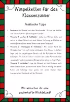 Vorschau - Mal- und Bastelvorlagen - Ein Wichtel zieht ein - Wimpelkette Klassenzimmer Deko - Seite 2