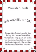 Vorschau - Mal- und Bastelvorlagen - Ein Wichtel zieht ein - Wimpelkette Klassenzimmer Deko - Seite 3