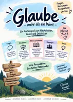 Vorschau - Stationenlernen - Glaube – mehr als ein Wort | Kartenspiel Religion Klasse 7–13 | 30 Gesprächskarten & Unterrichtsmaterial - Deckblatt