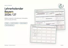 Vorschau - Lehrpläne/Lehrermaterial - Lehrerkalender Bayern 2026/27 komplett - Deckblatt
